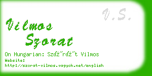 vilmos szorat business card